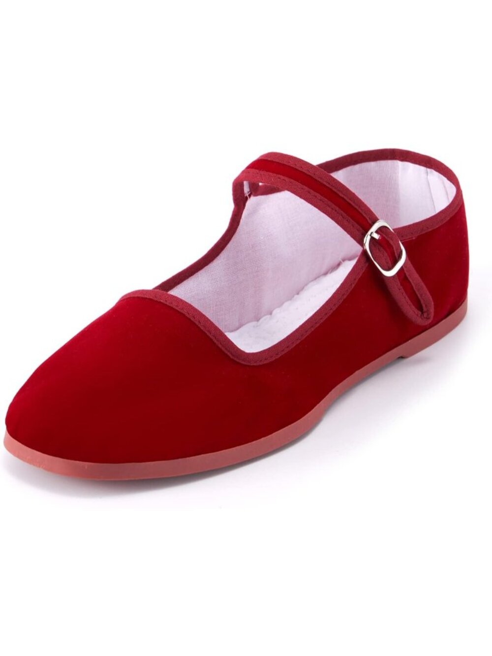 〽️Women's Mary Jane Flats Red Cotton Comfortable Closed Toe China Doll Shoes